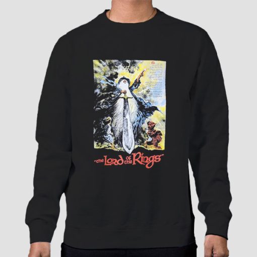 Sweatshirt Black Vintage Lord of the Rings