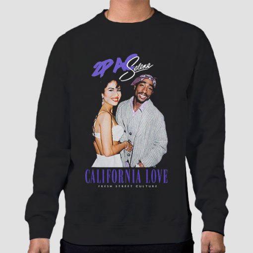 Sweatshirt Black Vintage Selena Quintanilla and Tupac