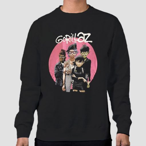 Sweatshirt Black Vintage Y2K Gorillaz