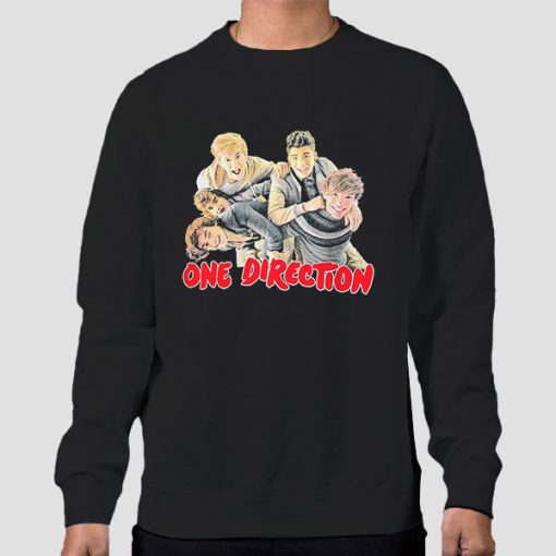 Sweatshirt Black Where We Are Tour One Direction