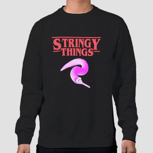 Sweatshirt Black Worm on a String Meme