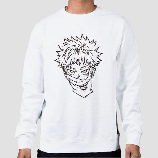 Sweatshirt White Anime Subtle Weeb Merch