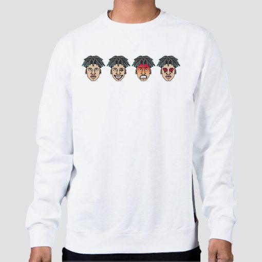 Sweatshirt White Choppa Mood Swings Emoji Nle Choppa