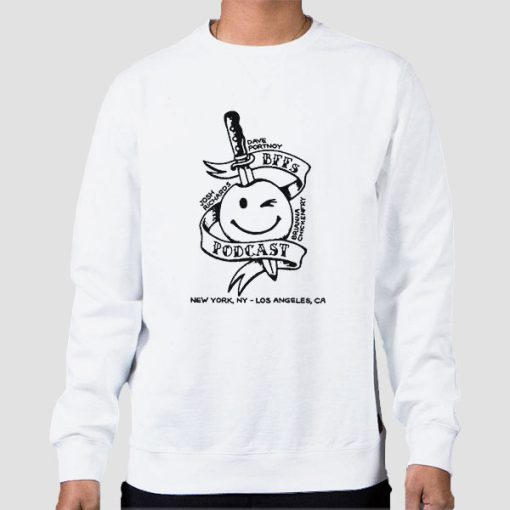Sweatshirt White Emoji Bff Podcast Merch