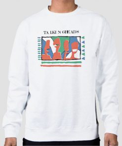 Sweatshirt White Eno Wave Brian David Eighties Talking Heads