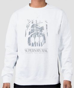 Sweatshirt White Forest Join the Hunt Supernatural