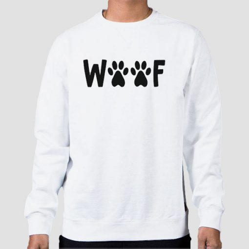Funny Footprints Dog Woof Sweatshirt