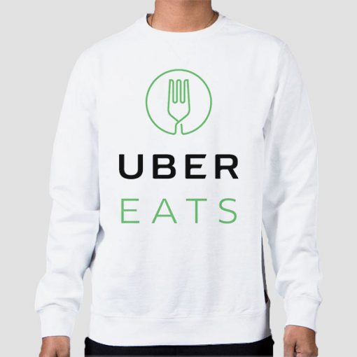 Sweatshirt White Funny Inspired Ubereats