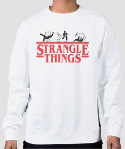 Sweatshirt White Funny Strangle Things Mma