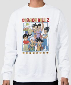 Sweatshirt White Giant Early Art Super Group Dragonball Z