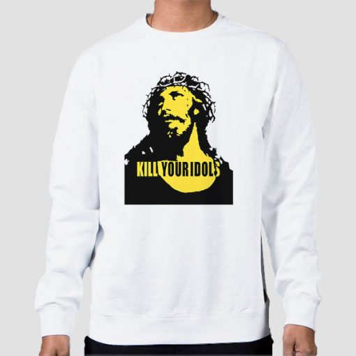 Sweatshirt White Kill Your Idol as Worn Jesus