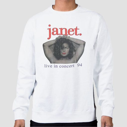 Sweatshirt White Live in Concert Janet Jackson