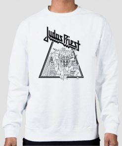 Sweatshirt White Screaming for Vengeance Judas Priest