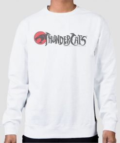 Sweatshirt White Simple Logo Thundercats