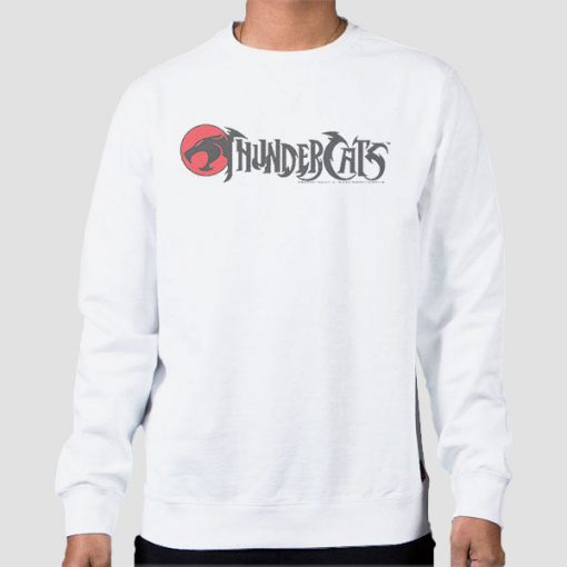 Sweatshirt White Simple Logo Thundercats