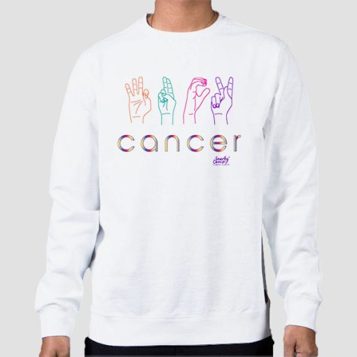 Sweatshirt White Support Funny Cancer