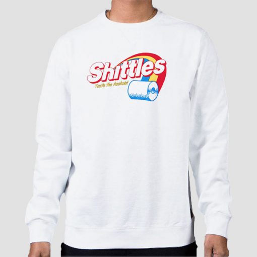 Sweatshirt White Taste the Asshole Skittle