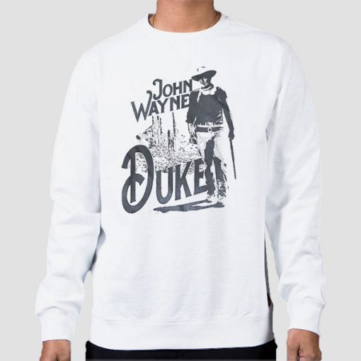 Sweatshirt White The Duke Classic John Wayne