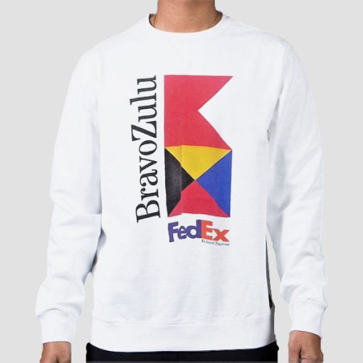 Sweatshirt White Vintage Bravozulu Fedex