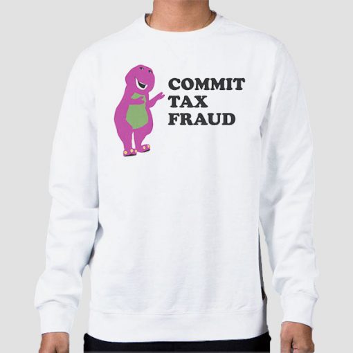 Sweatshirt White Vintage Commit Tax Fraud
