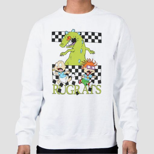 Sweatshirt White Vintage Nickelodeon Tommy and Chuckie Run Rugrats