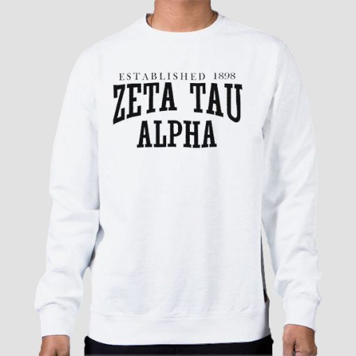Sweatshirt White Vintage Zeta Tau Alpha Merch 1898
