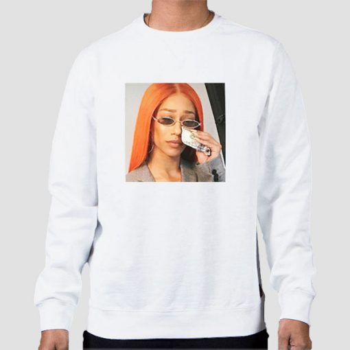 Sweatshirt White Wiping Tears With Money Funny