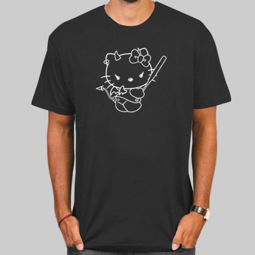 T Shirt Black Devil Hello Kitty Sanrio