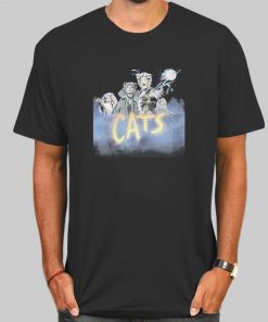 T Shirt Black Vtg Musical Cats Broadway