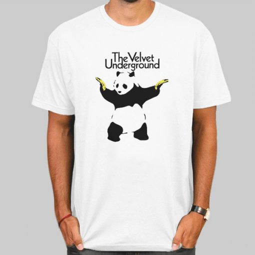T Shirt White Cute Panda the Velvet Underground