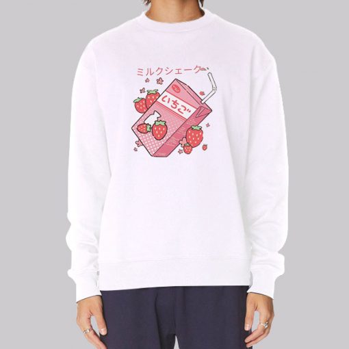 Sweatshirt Japanese Georgenotfound Strawberry Milk