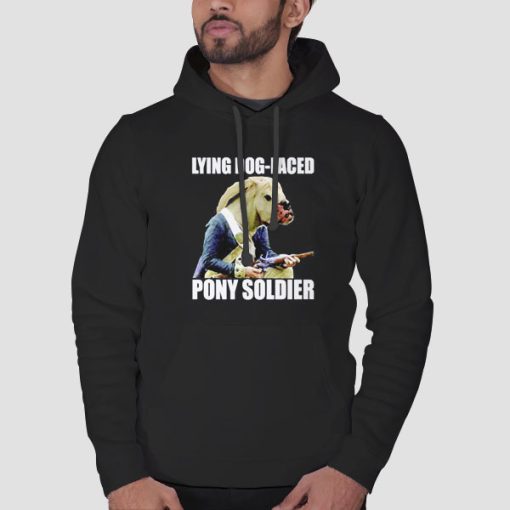 Hoodie Black Funny Dog Faced Pony Soldier Meme