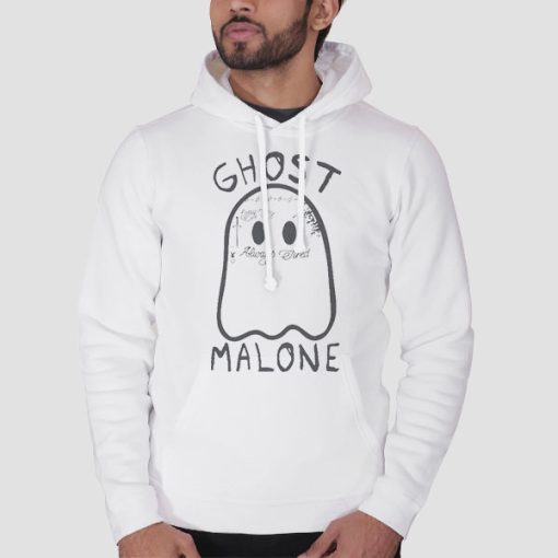 Hoodie White Funny Rapper Halloween Ghost Malone