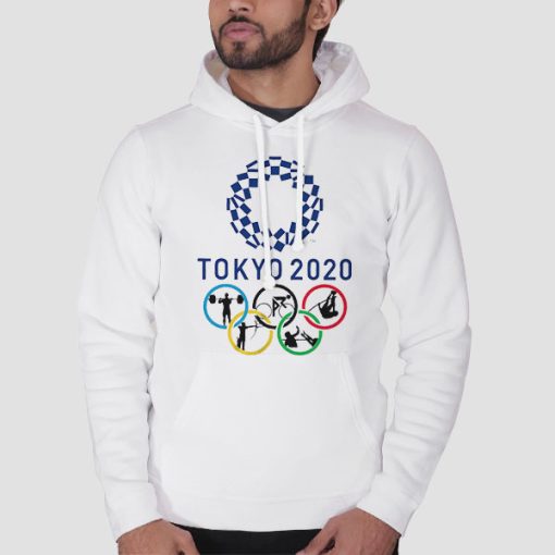 Hoodie White Inspired 2020 Tokyo Olympics
