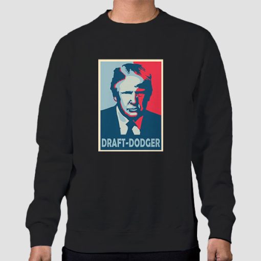 Sweatshirt Black Art Retro Trump Draft Dodger