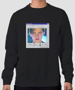 Sweatshirt Black Crying Leonardo Dicaprio