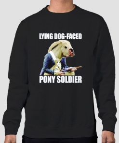 Sweatshirt Black Funny Dog Faced Pony Soldier Meme