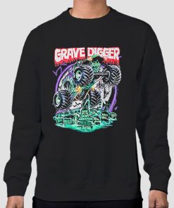 Sweatshirt Black Graveyard Monster Truck Grave Digger