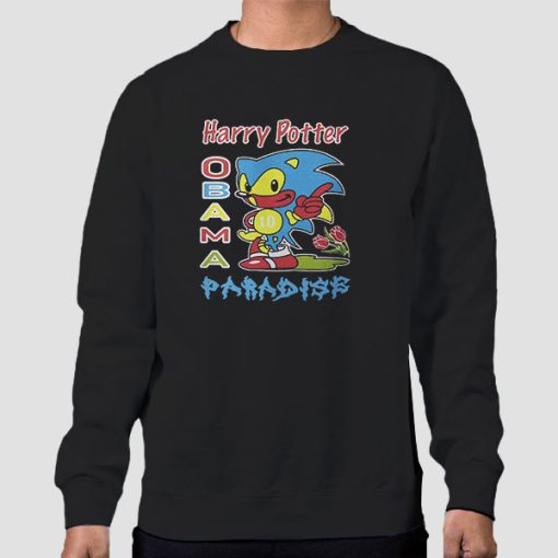 Sweatshirt Black Harry Potter Obama Sonic Paradise