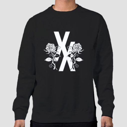 Sweatshirt Black Mgk Xx Rose Flowers