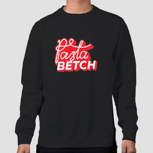 Sweatshirt Black Pasta Betch Merch Graphic
