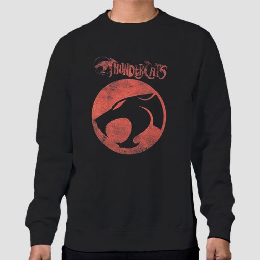 Sweatshirt Black Vintage Thundercats Symbol