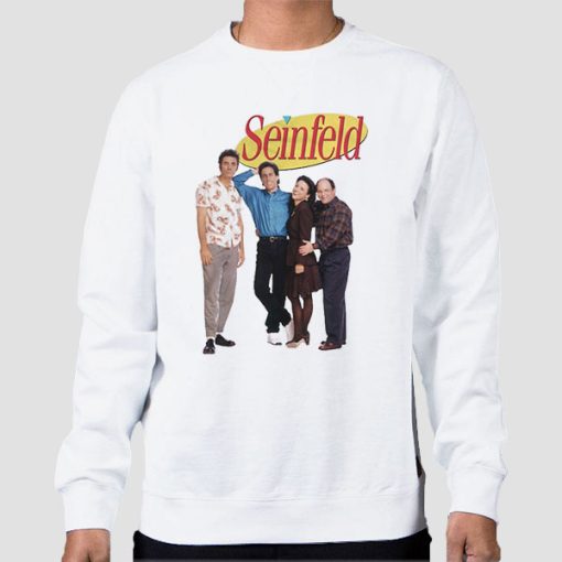 Sweatshirt White Classic Photo Group Seinfeld