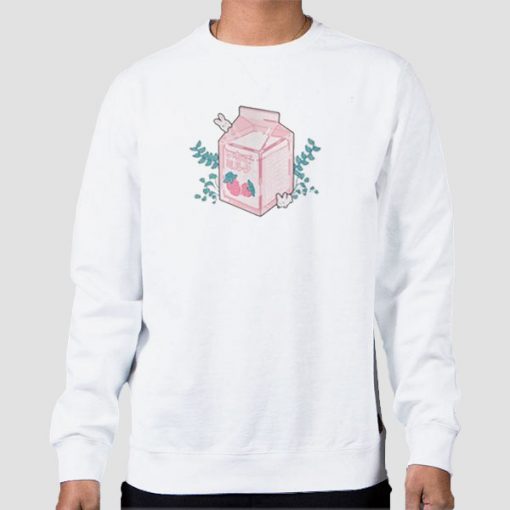 Cute Strawberry Milk Carton Sweatshirt
