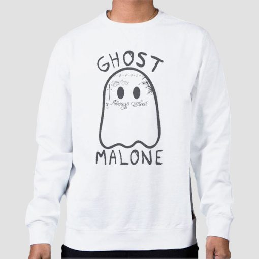 Sweatshirt White Funny Rapper Halloween Ghost Malone