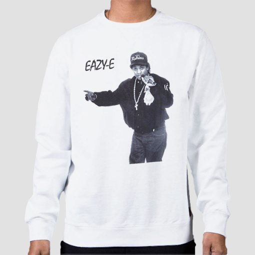 Sweatshirt White Hip Hop Rap Tee NWA Eazy