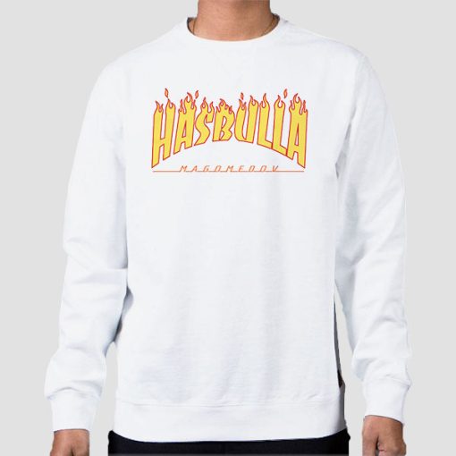 Sweatshirt White Magomedov Flames Hasbulla