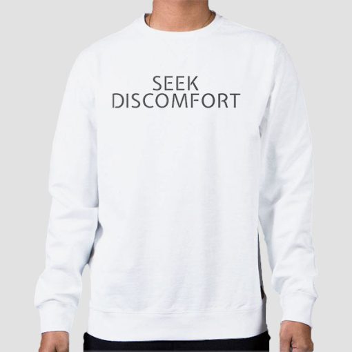 Sweatshirt White Seek Discomfort Merch Federico Dellavalle