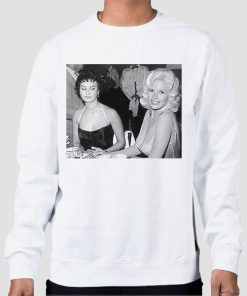 Sweatshirt White Sophia Loren Boobs Side Eye in Jayne Mansfield