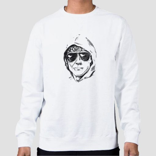 Sweatshirt White Ted Kaczynski Unabomber Sketch